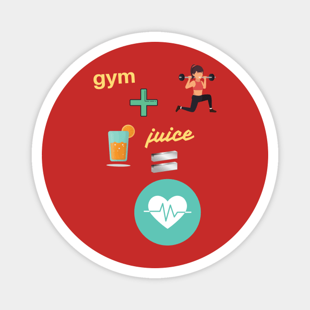 gym and juice Magnet by ZAGGYSHIRT